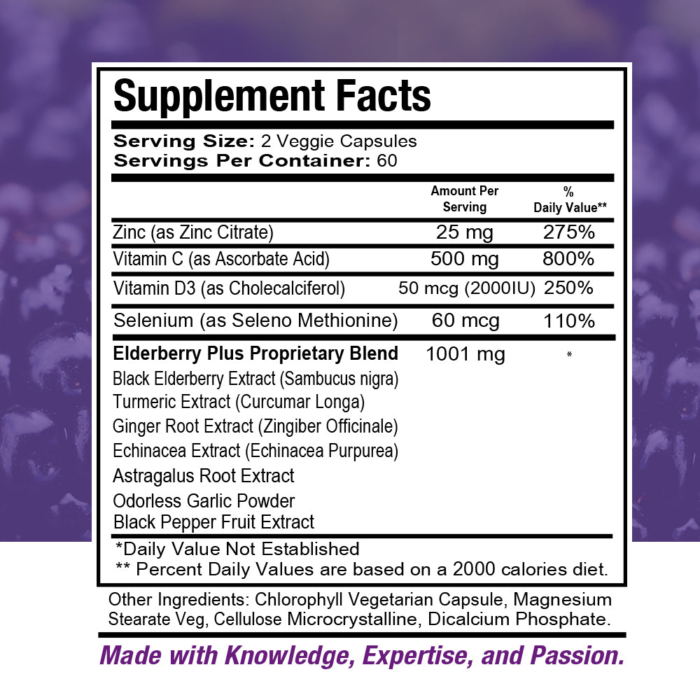 HealthDose Premium Omega 3 Fish Oil x 120 Softgels + Elderberry Plus. 120 Capsules