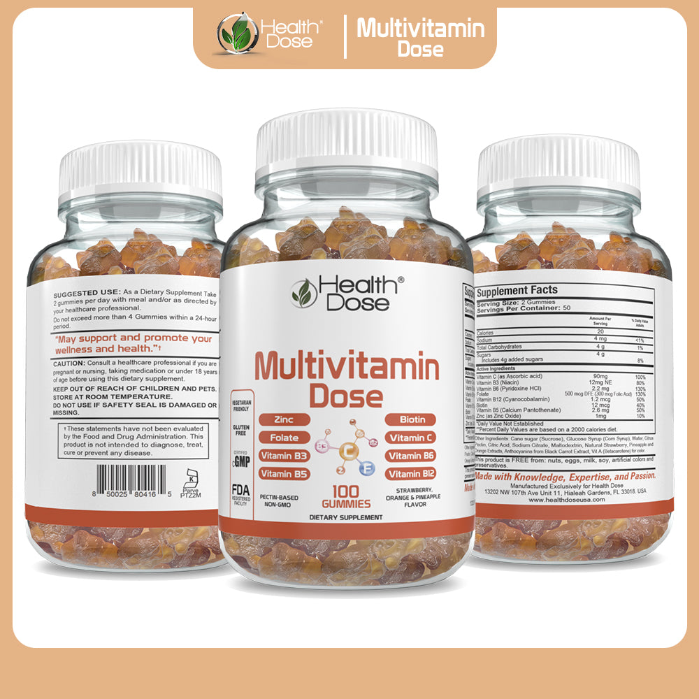 Multivitamin Dose Adults 100 Gummies