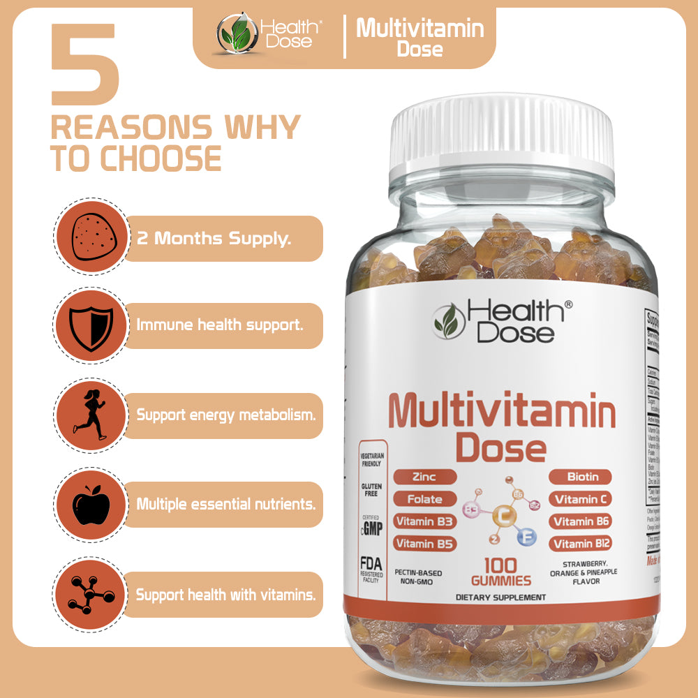 Multivitamin Dose Adults 100 Gummies